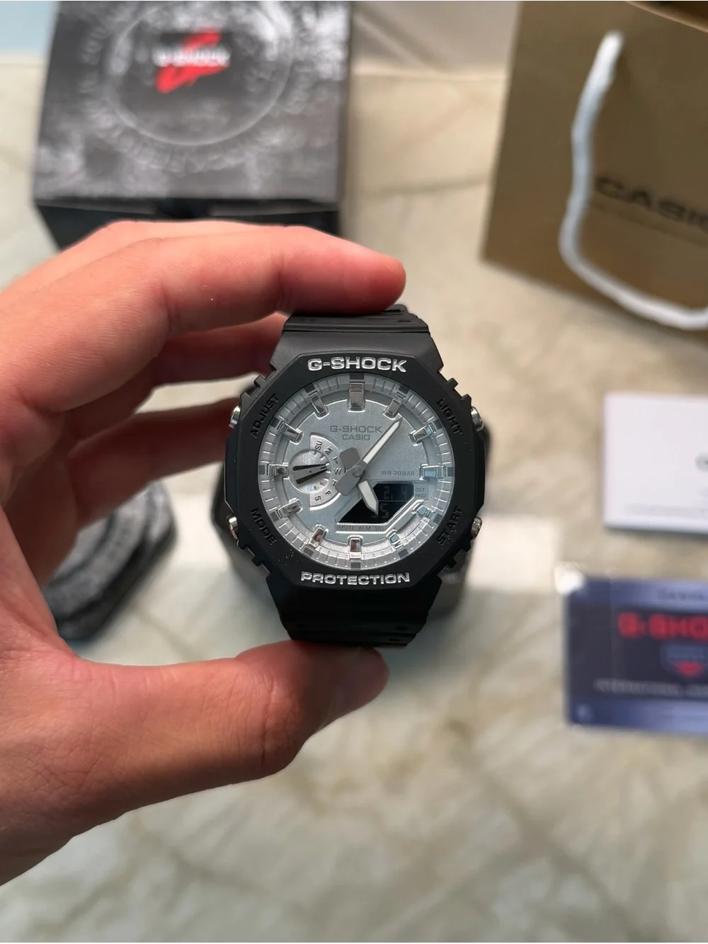 Casio G-Shock Men's Black and Silver Analog-Digital Watch